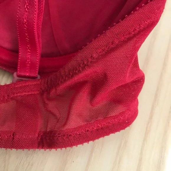 Red Lace Push-up Bra NWOT ~ 32B - Picture 9 of 12